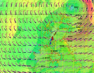 The weather situatioon right now.. Wind and rain...