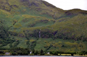 Mountain stream in the Scottish countryside.