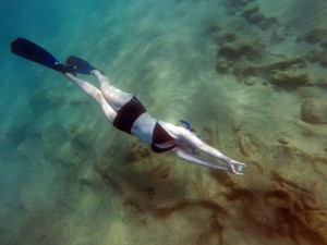 Ida 3 meters below the surface..