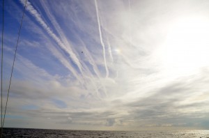 The point slightly north of the Canary Islands where the planes decide on where to go...