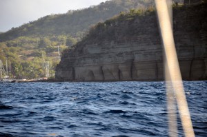 One set of pillars in the entrance of English harbor.